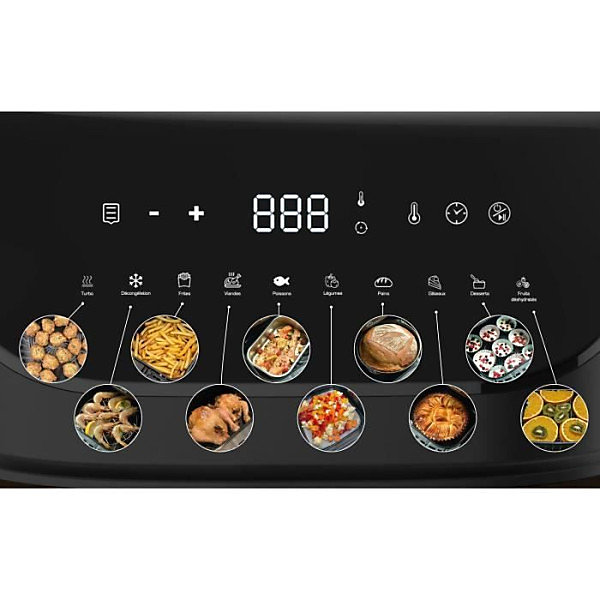 Friteuse Electriquediététique - LITTLE BALANCE - Crousty light XL - 7 L - 1600 W - 10 programmes - Noir