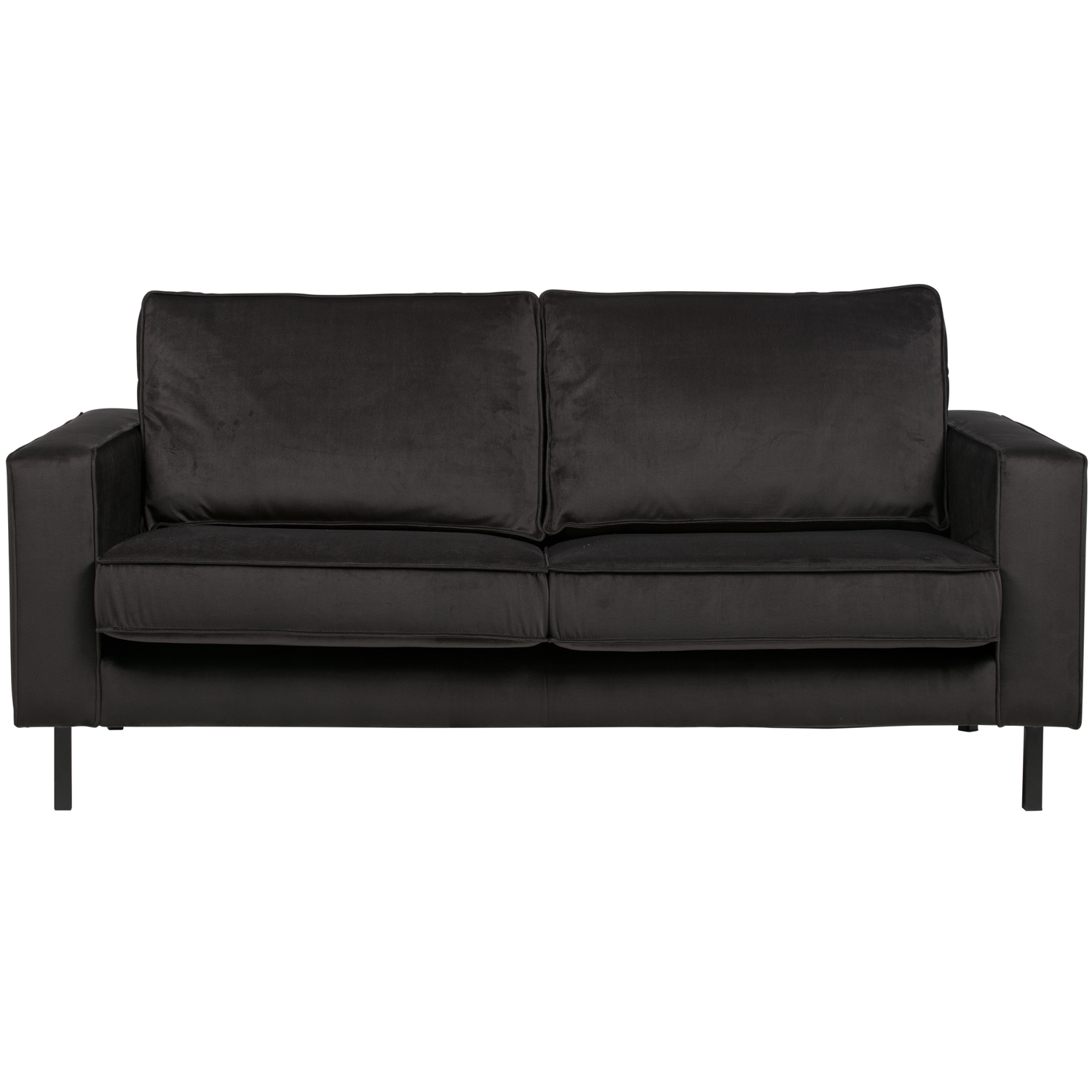 WOOOD 2,5-zits bank Robin - Fluweel - Grijs - 80x180x93