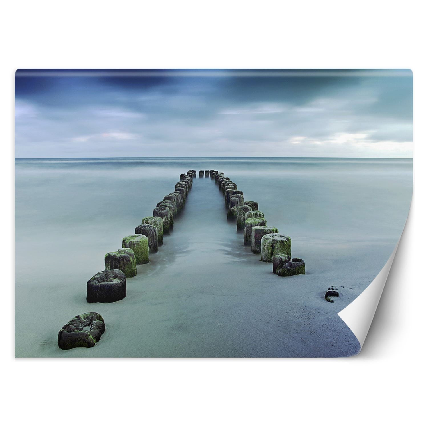 Feeby Fototapeta, Falochrony morze plaża niebo 150x105