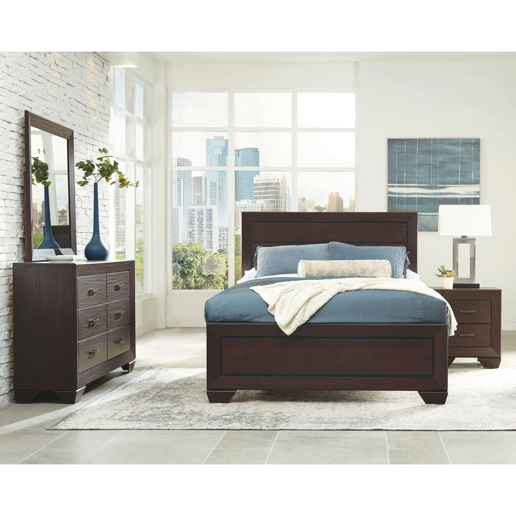 Kauffman Farmhouse 4-piece Panel Bedroom Set