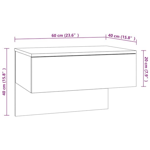 NNEVL Wall-mounted Bedside Cabinets 2 pcs Smoked Oak