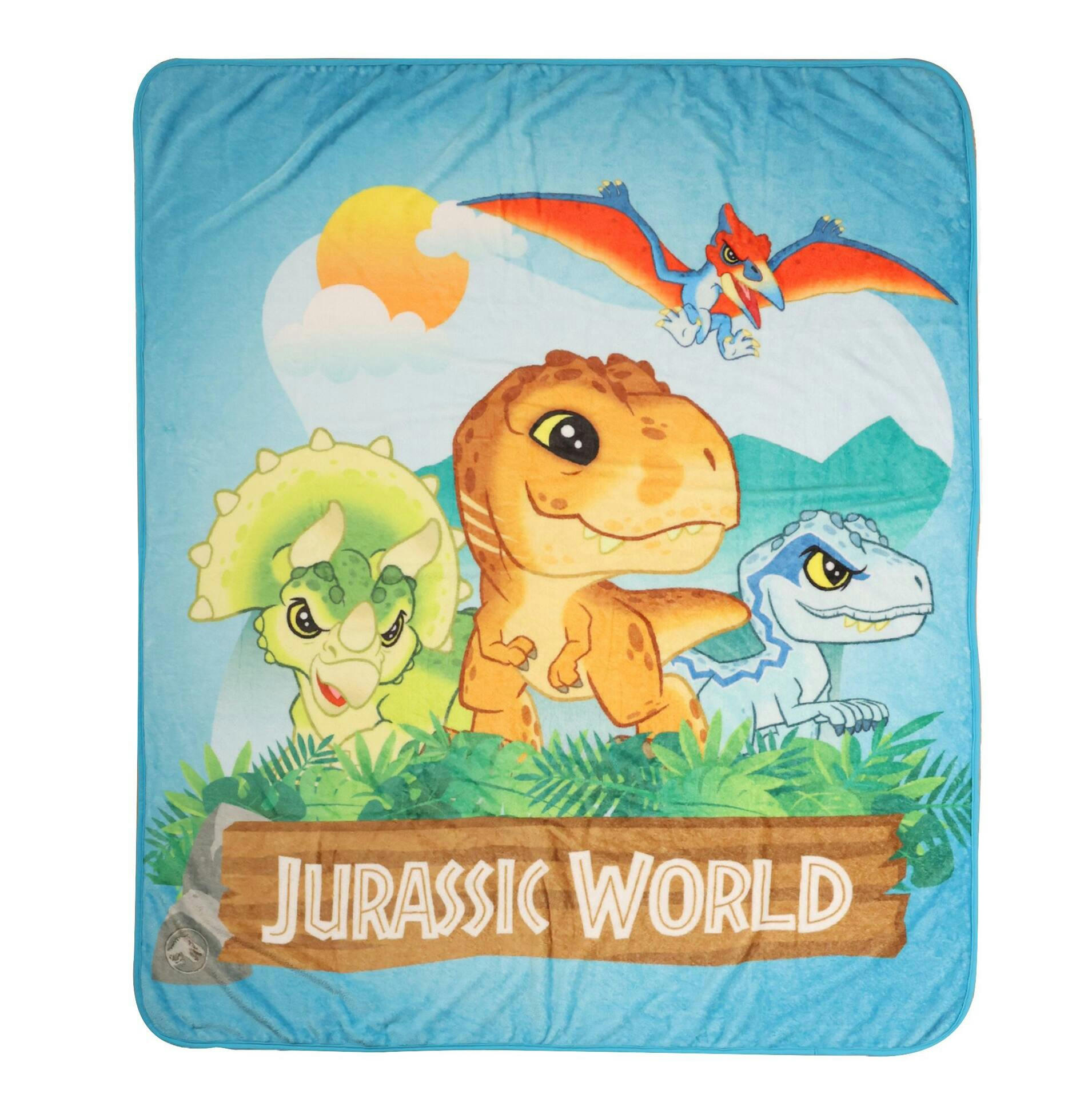 Nemcor Jurassic Park Plush Throw Blanket, 40 x 50-in