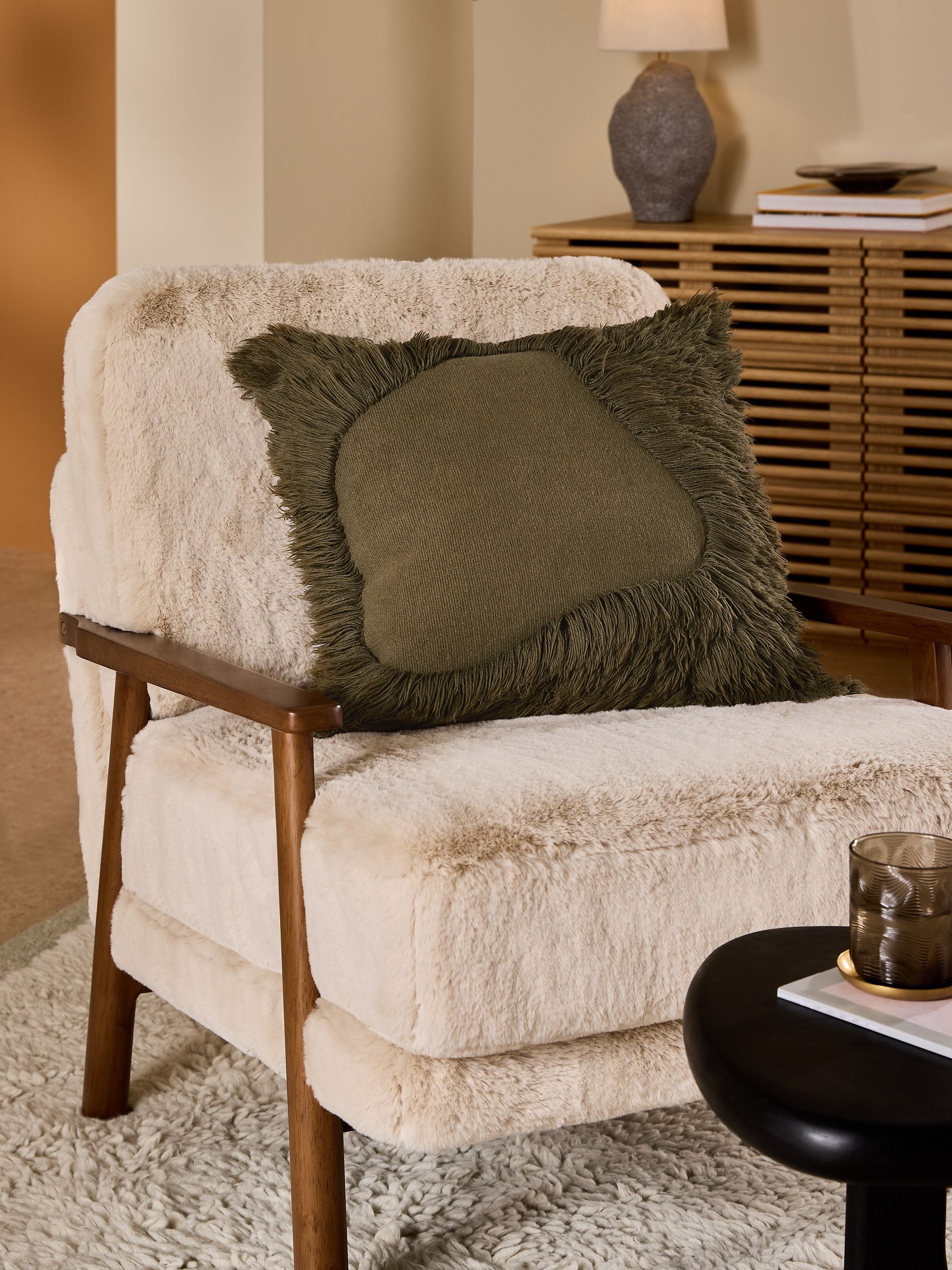 Nera Tufted Cushion in Green