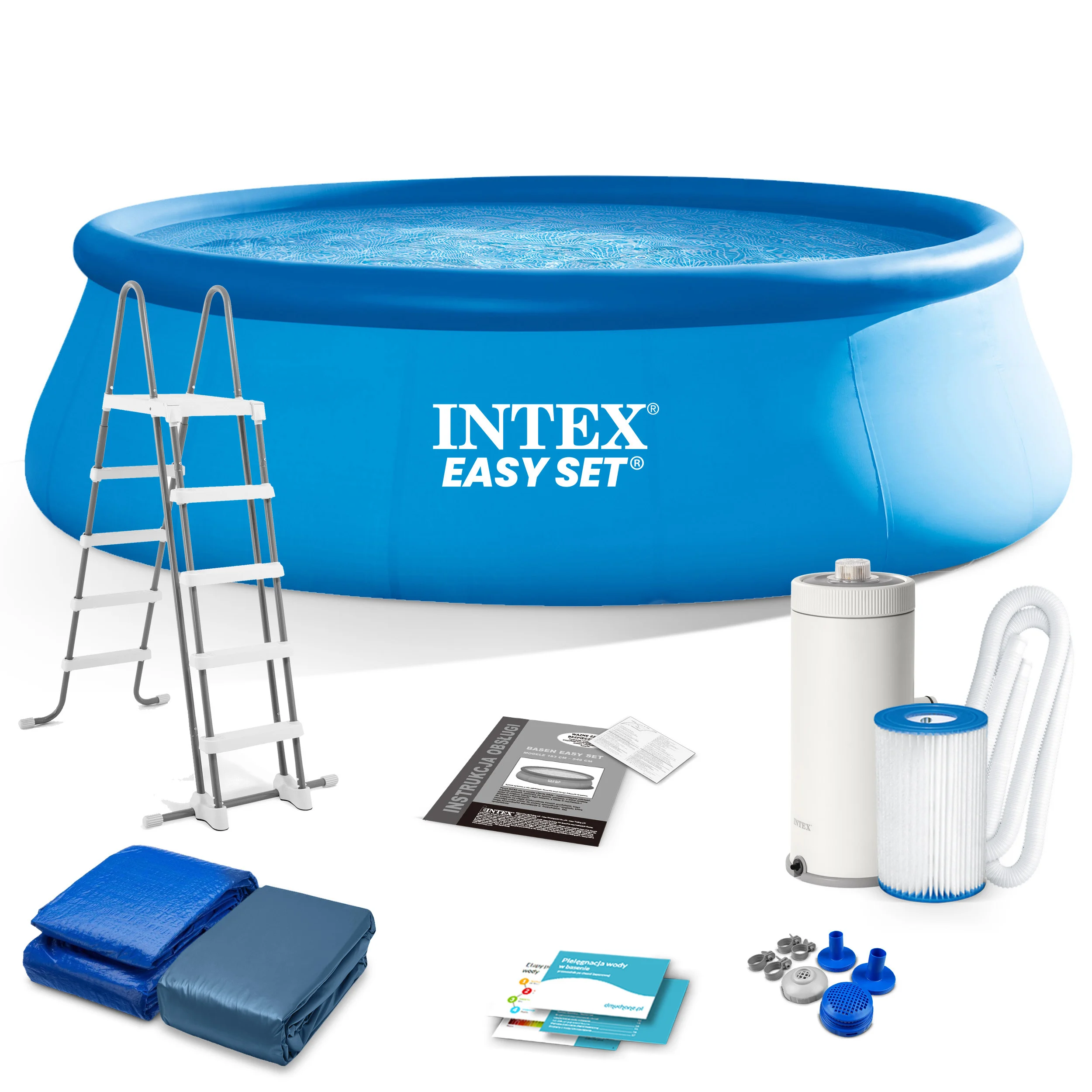 Basen rozporowy Intex ogrodowy 457x122 zestaw 12w1