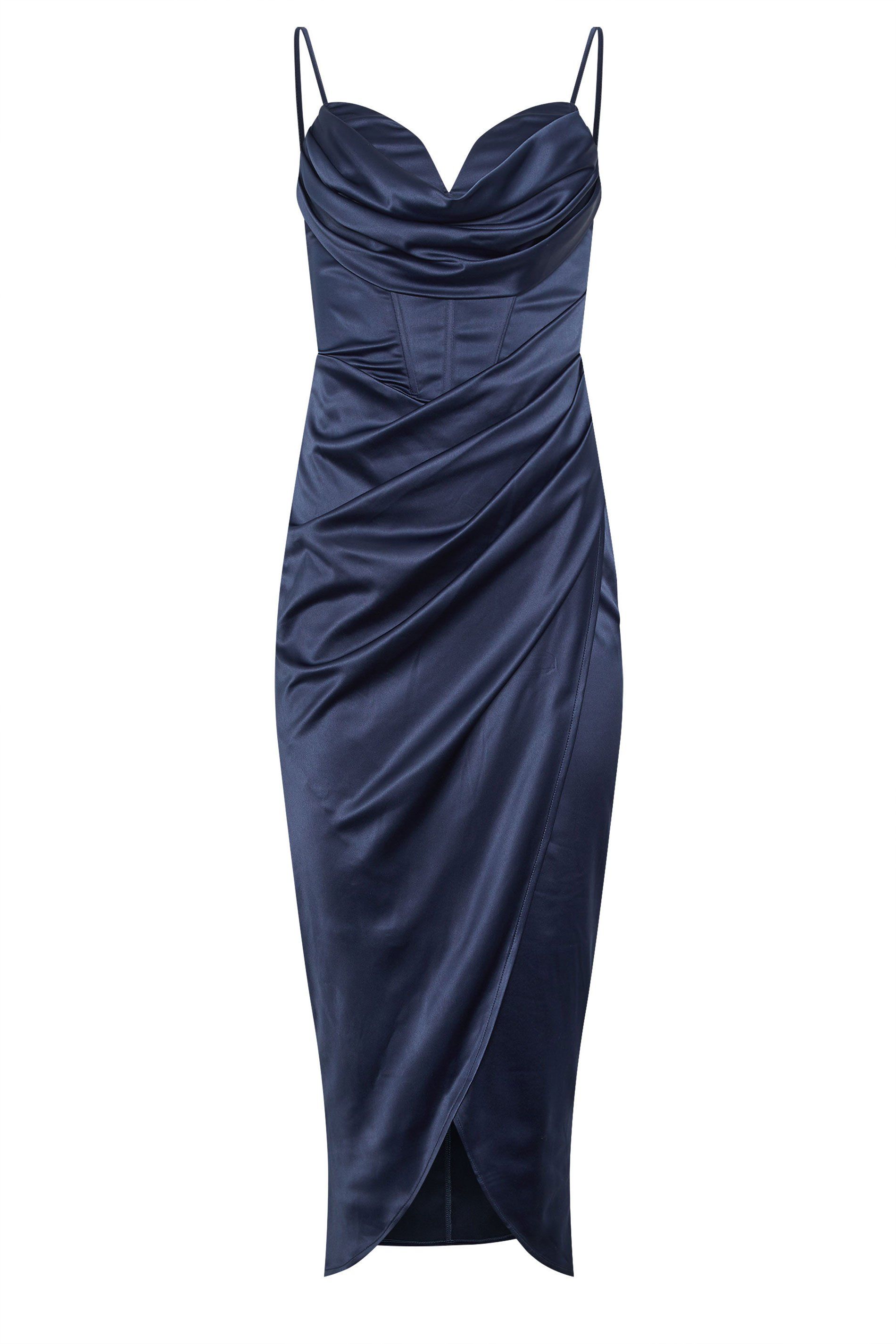 Star by Julien Macdonald Satin Corset Cowl Wrap Dress