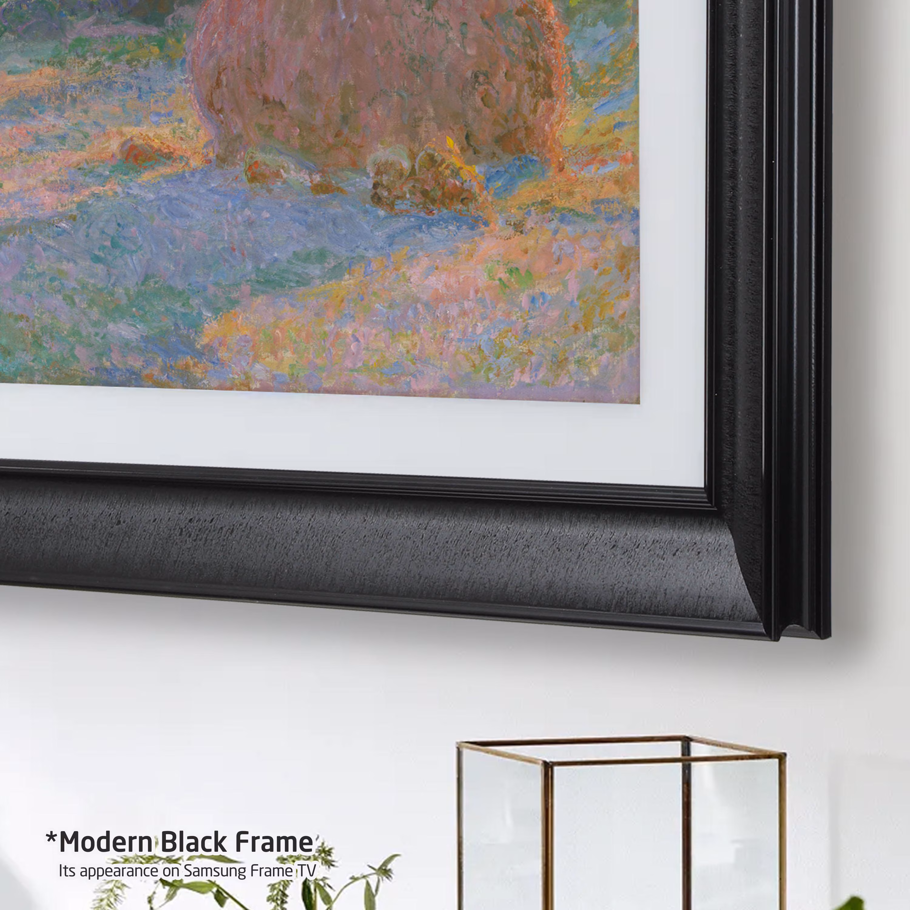 Modern Black TV Frame, Fits All TV Brands, Customizable