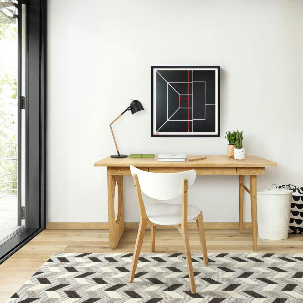 BAU - Bureau design en bois 1 tiroir bois clair