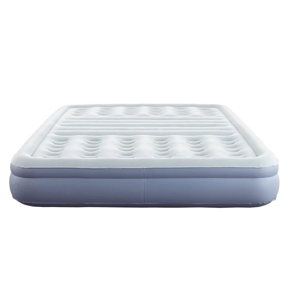 Thomasville Lumbar Lift 12 in. Queen Size Air Mattress with External Pump - Inflatable Bed with Lumbar Support