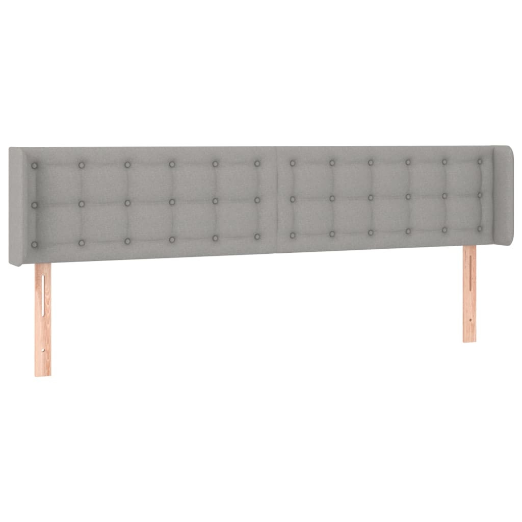 Wezgłowie Szary 203 x 16 x 78/88 cm Tkanina vidaXL