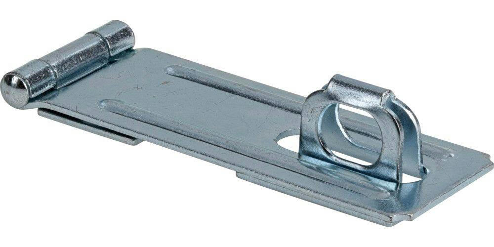 Hillman Fixed Staple Safety Hasps, Zinc-Plated, 4-1/2-in