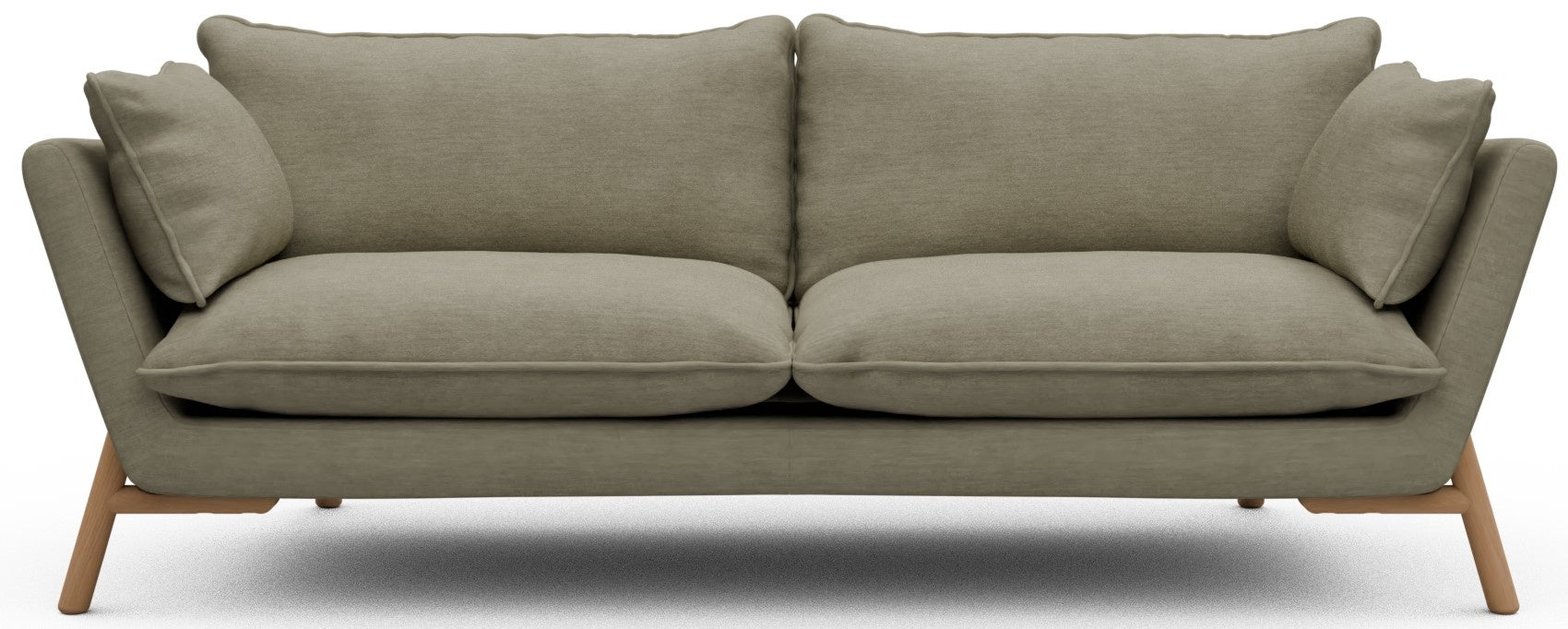 Kragelund Hasle 3-zits Bank Stoffig Zand   Eiken