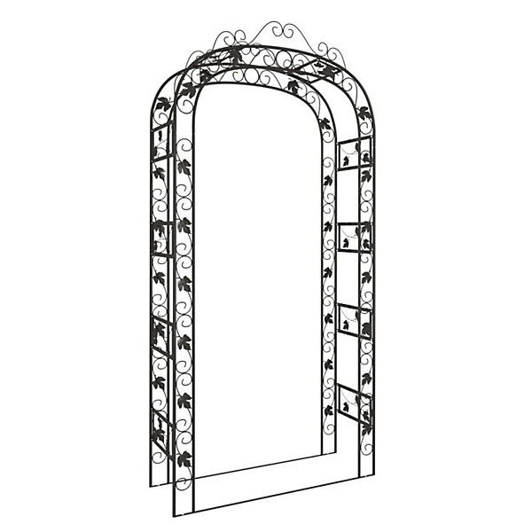 Arche de jardin Noir 116x45x240 cm Acier