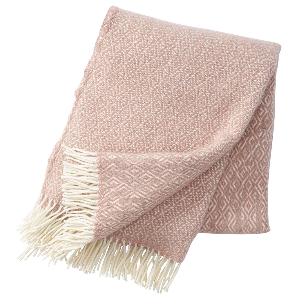 Klippan 100% wollen deken - Stella -roze - 130x200cm