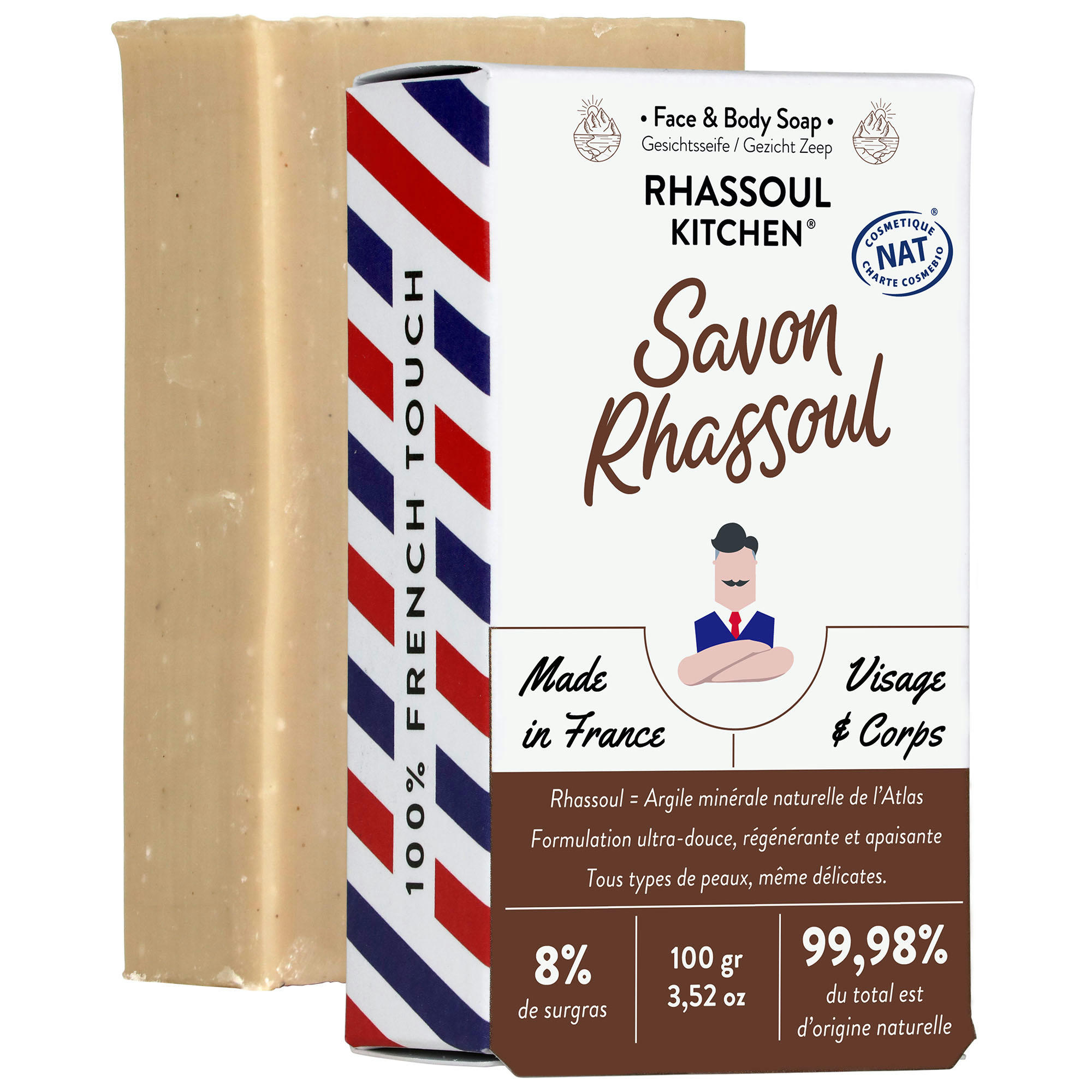 - RHASSOUL KITCHEN - Savon Équilibrant Naturel pour Hommes