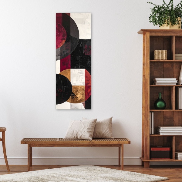 Obraz do salonu kuchni, Abstrakcyjne koła kształty 30x90
