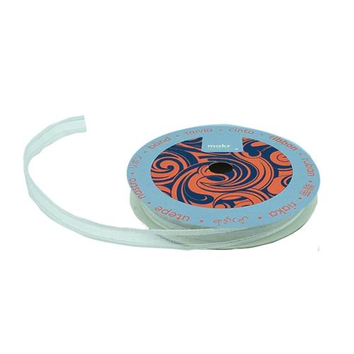 Makr Ribbon, White Organza Satin- 9mmx9.1m