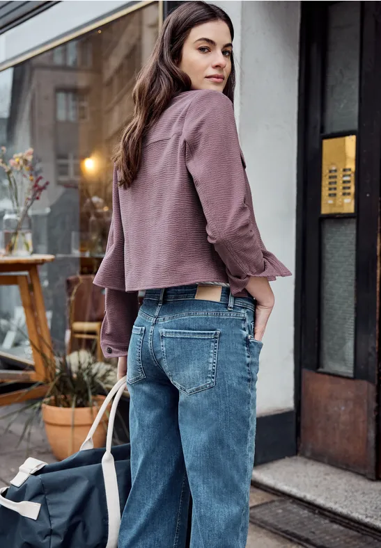 Overshirt in Unifarbe