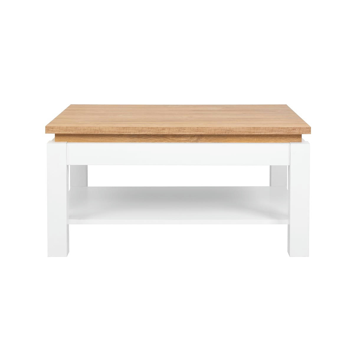 - Table basse mdf et stratifiés blanc et naturel