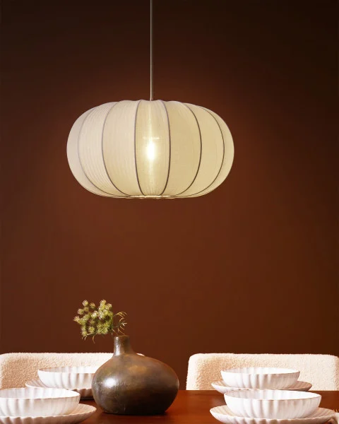 Lampa wisząca sufitowa nylonowa biała