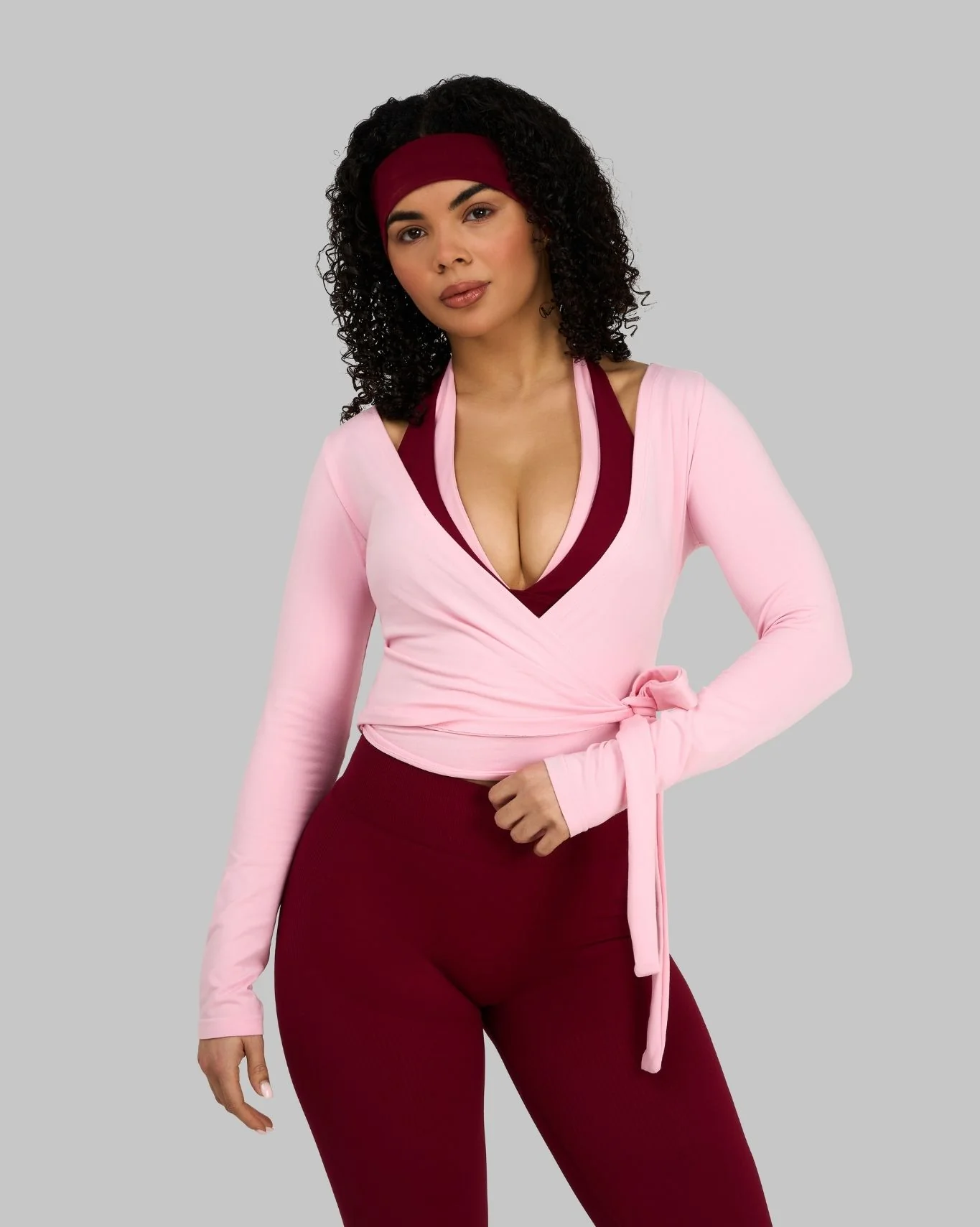 The Essential Collection Wrap Top | Cotton Pink