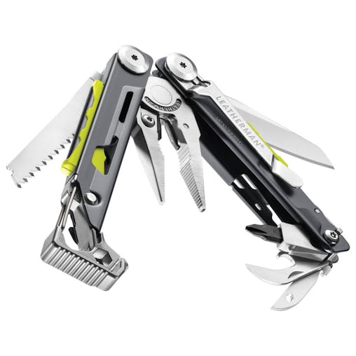 New Leatherman Grey Signal Survivalist Multi-Tool Sheath Fire Starter