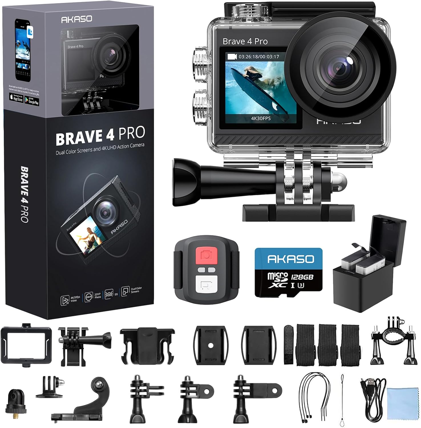 AKASO Brave 4 Pro 4K30FPS Action Camera