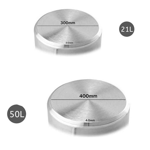 SOGA Stock Pot 21L 50L Top Grade Thick Stainless Steel Stockpot 18/10
