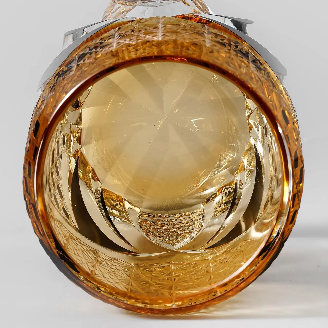 Old-Fashioned Japanese Crystal Whiskey Glass, Luxury Amber Black Rocks Glass, Home Bar Bourbon Gift for Him, Home Barware with Gift Box