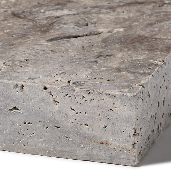 Margelle de piscine Travertin Gris Silver 61x33x5 cm Bord Droit (à l'unité) - RO'MA NATURE