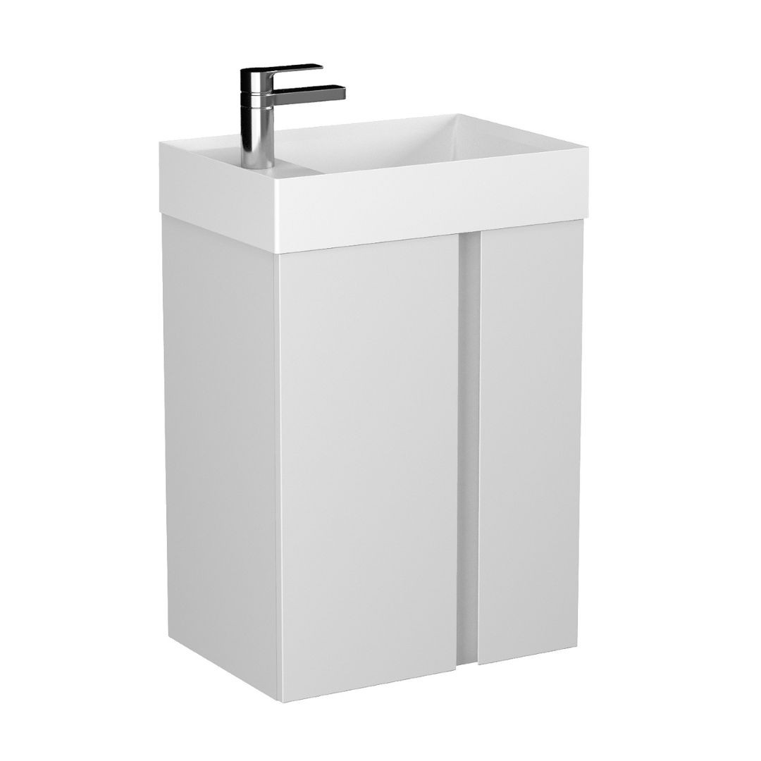 Szafka pod umywalkę UNIQ 49 cm jasno szara półmat z CARGO