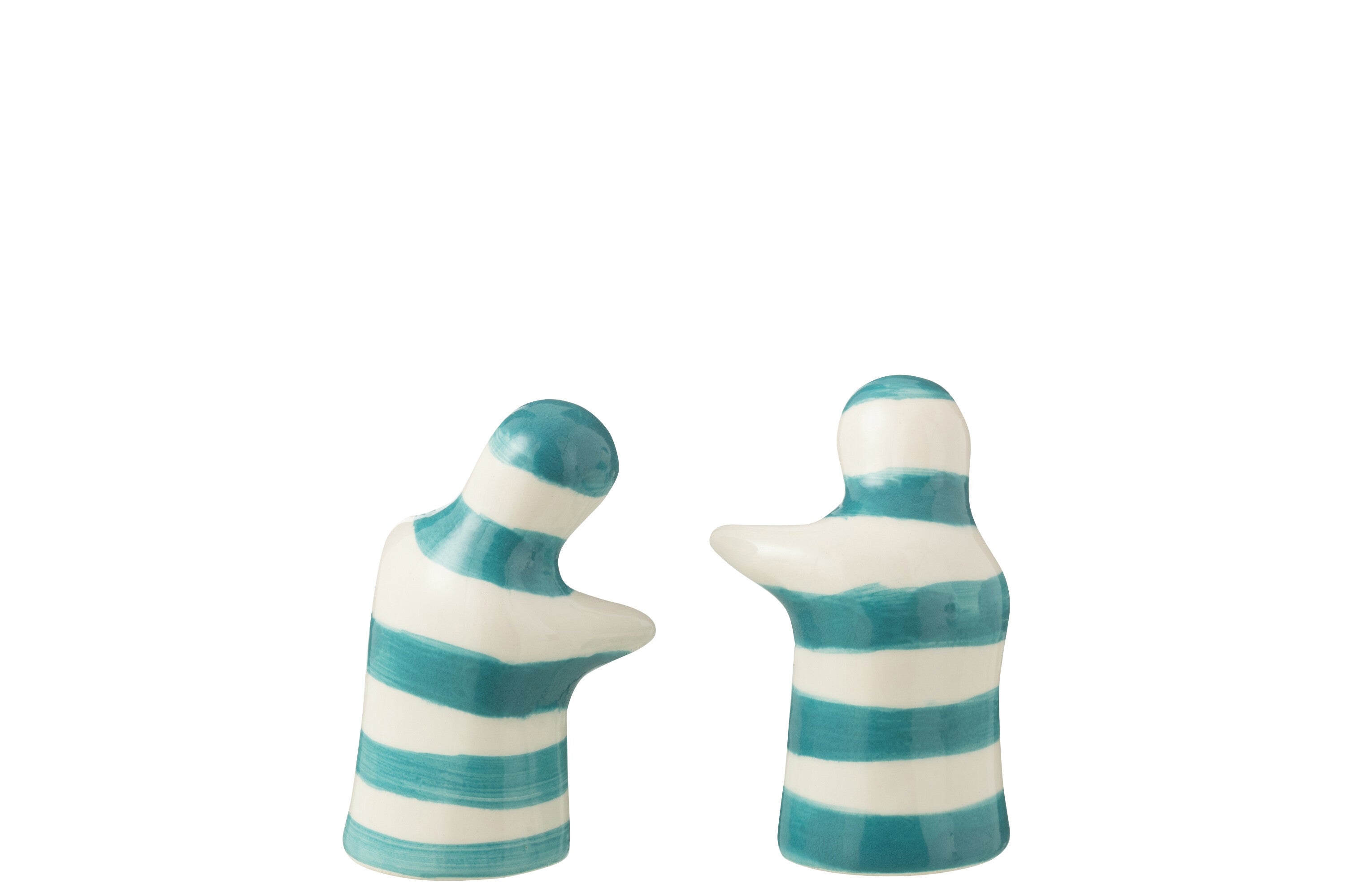 J-Line peper- en zoutmolen set Granada Stripes - keramiek -