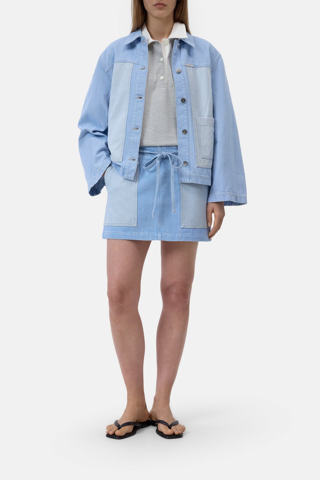 Denim-Rock im Patchwork-Look