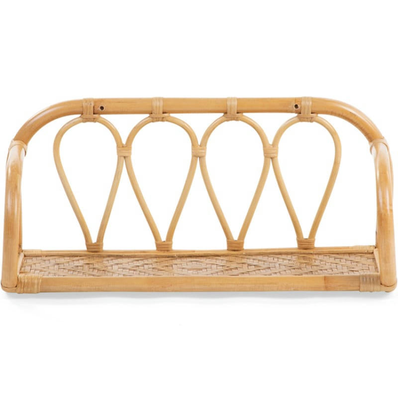 - Etagère murale en rotin (53 x 23 x 23 cm)