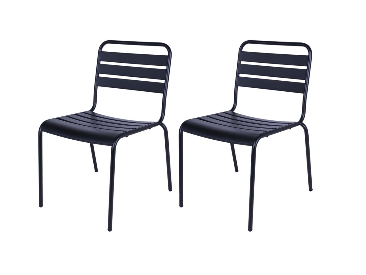 MaximaVida metalen tuinstoel Max zwart - doos per 2 stuks