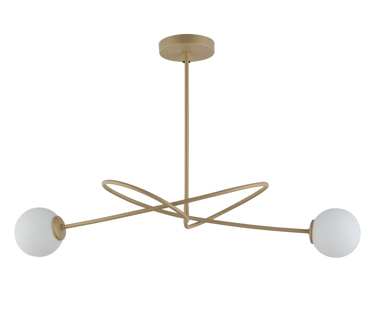 Lampa wisząca złoto-biała Velvet 2xG9x12W wym: 66x80x27 cm Sigma Lighting