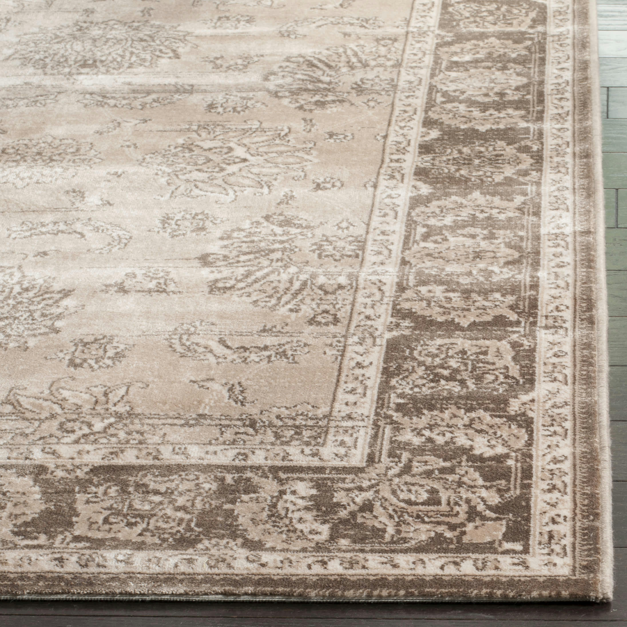 VINTAGE - Tapis de salon interieur en beige & marron clair, 244 x 335 cm