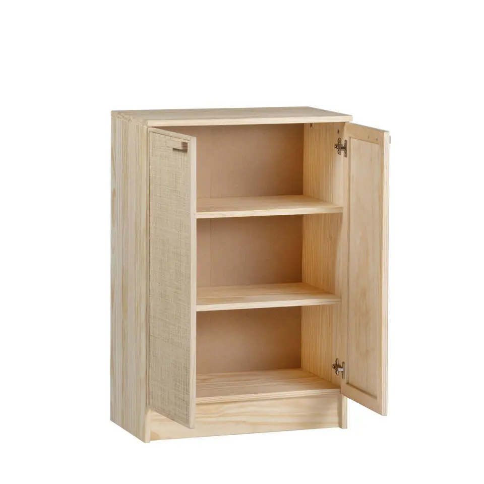 Astigarraga Wandkast Aura - 65x36x96cm - grenen en raffia