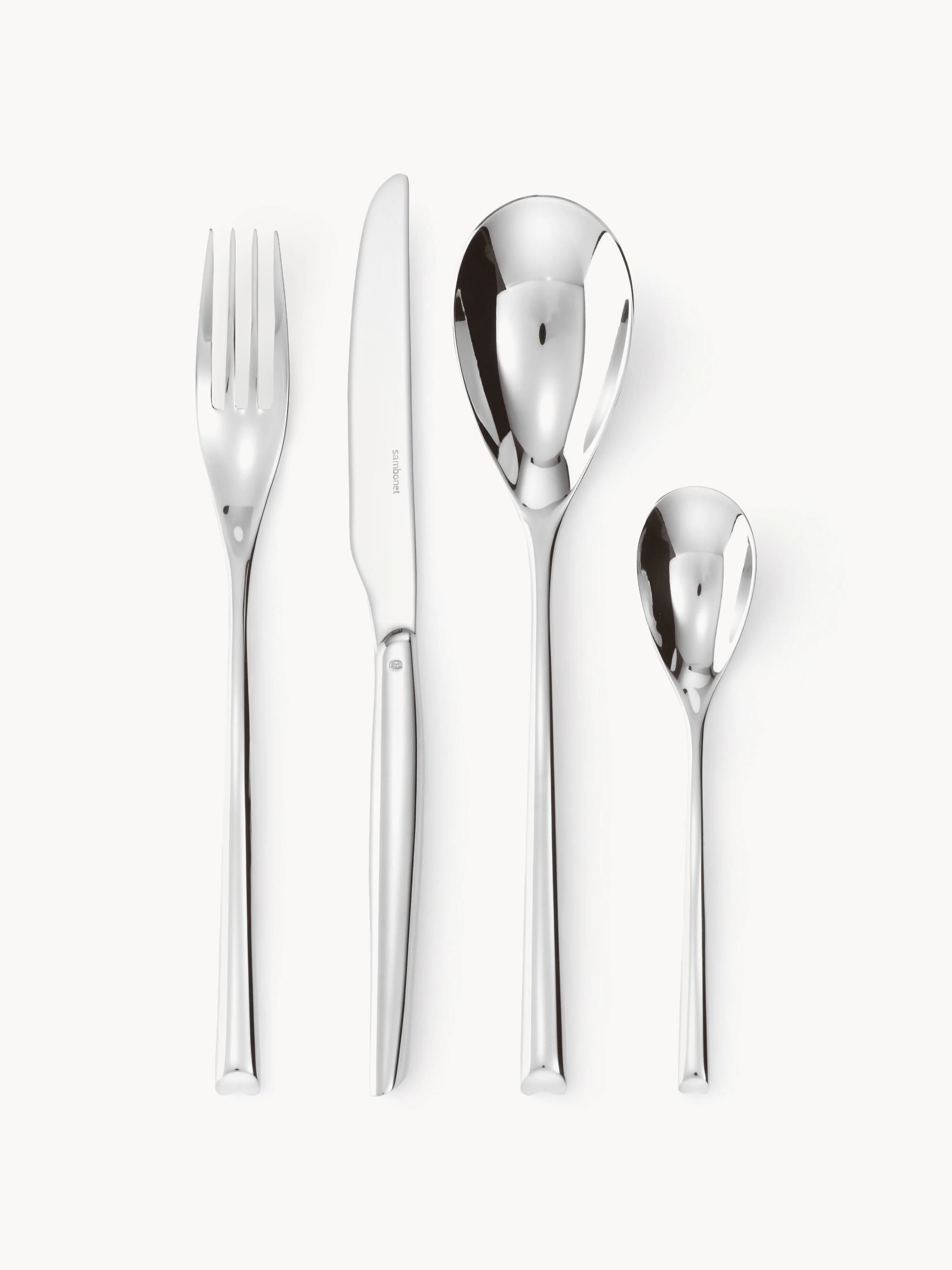 Hochglanzpoliertes Besteck-Set H-Art, 6 Personen, 24er-Set