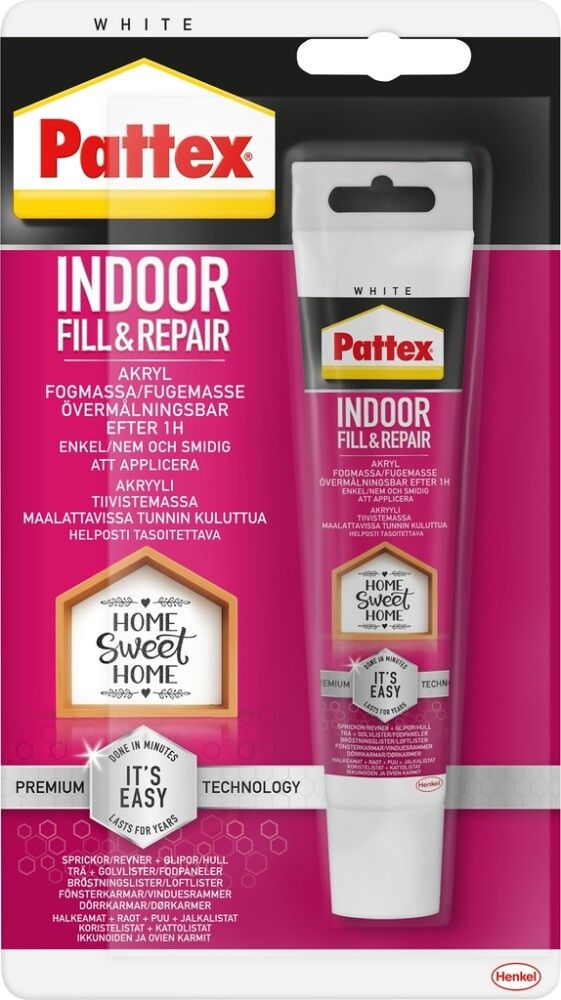 AKRYLFARGE PATTEX FILL&REP INNE 50ML HVIT