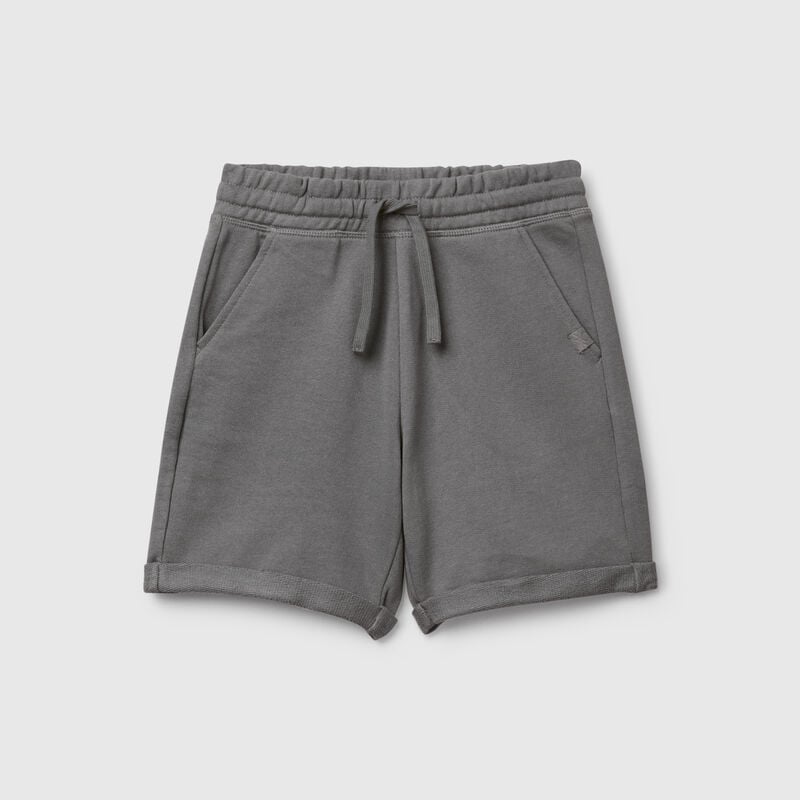 Bermuda shorts in pure cotton fleece