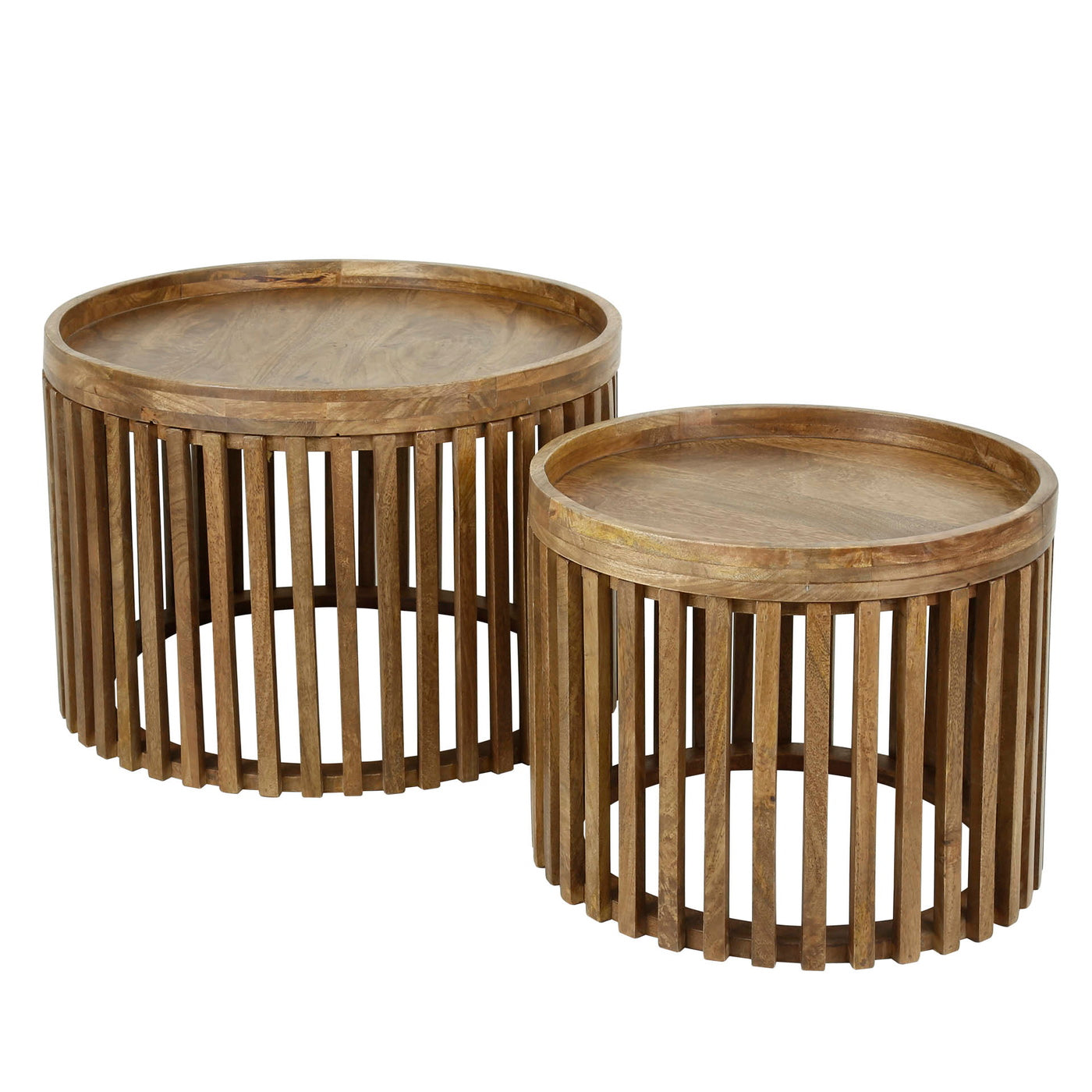Giga Meubel Salontafel Tweak - Naturel Hout - Set van 2 - 65x65x40cm