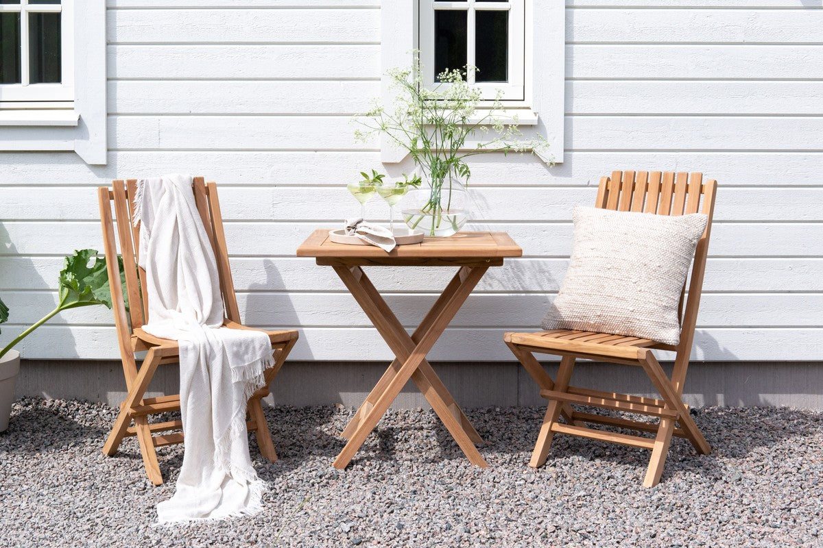 Rebellenclub Crema Tuintafel - 70 x 70 cm - Naturel Hout