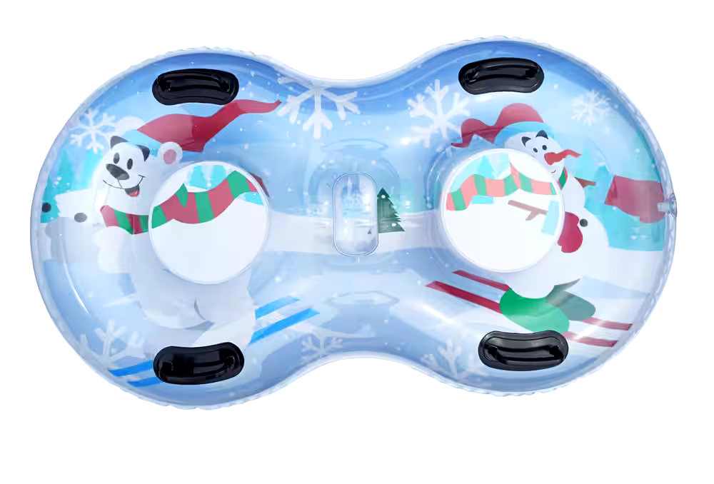 H2O 3D Clear Inflatable Snow Duo Tube