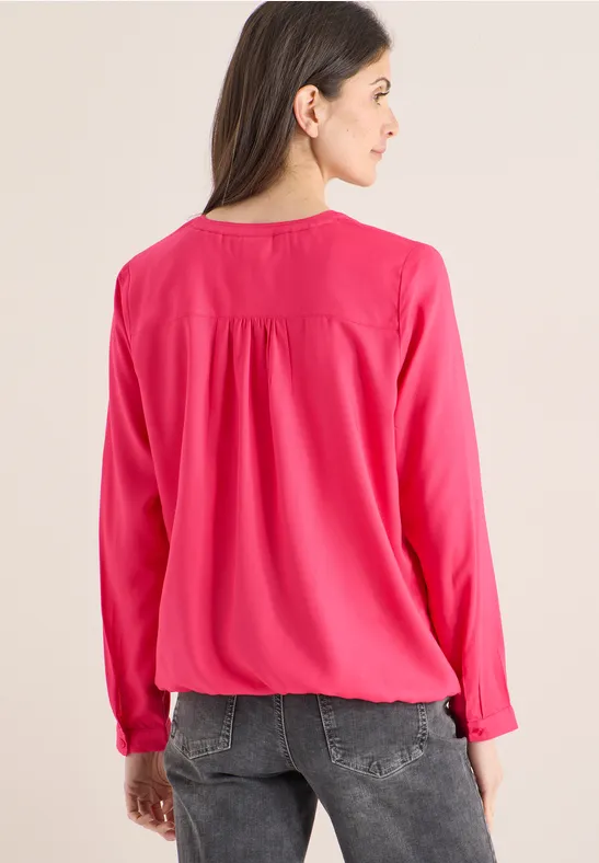 Bluse in Unifarbe