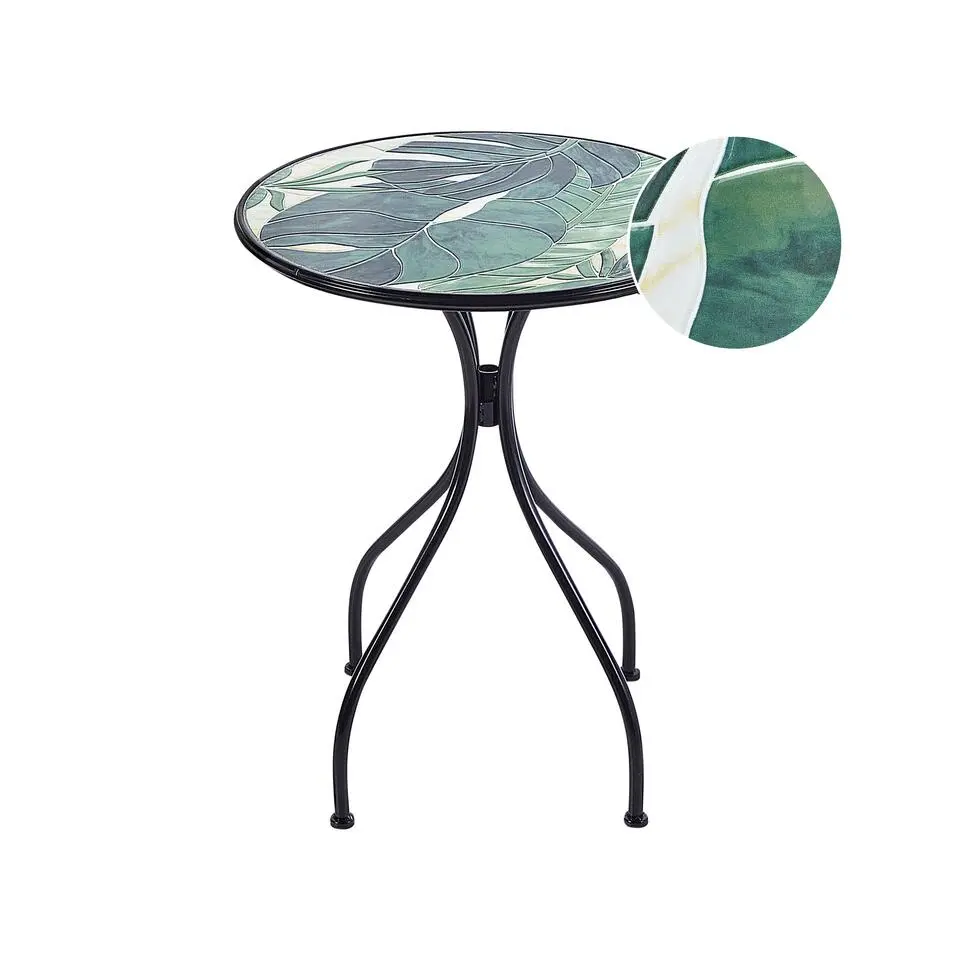 COZZANA - Tuintafel - Zwart - Metaal