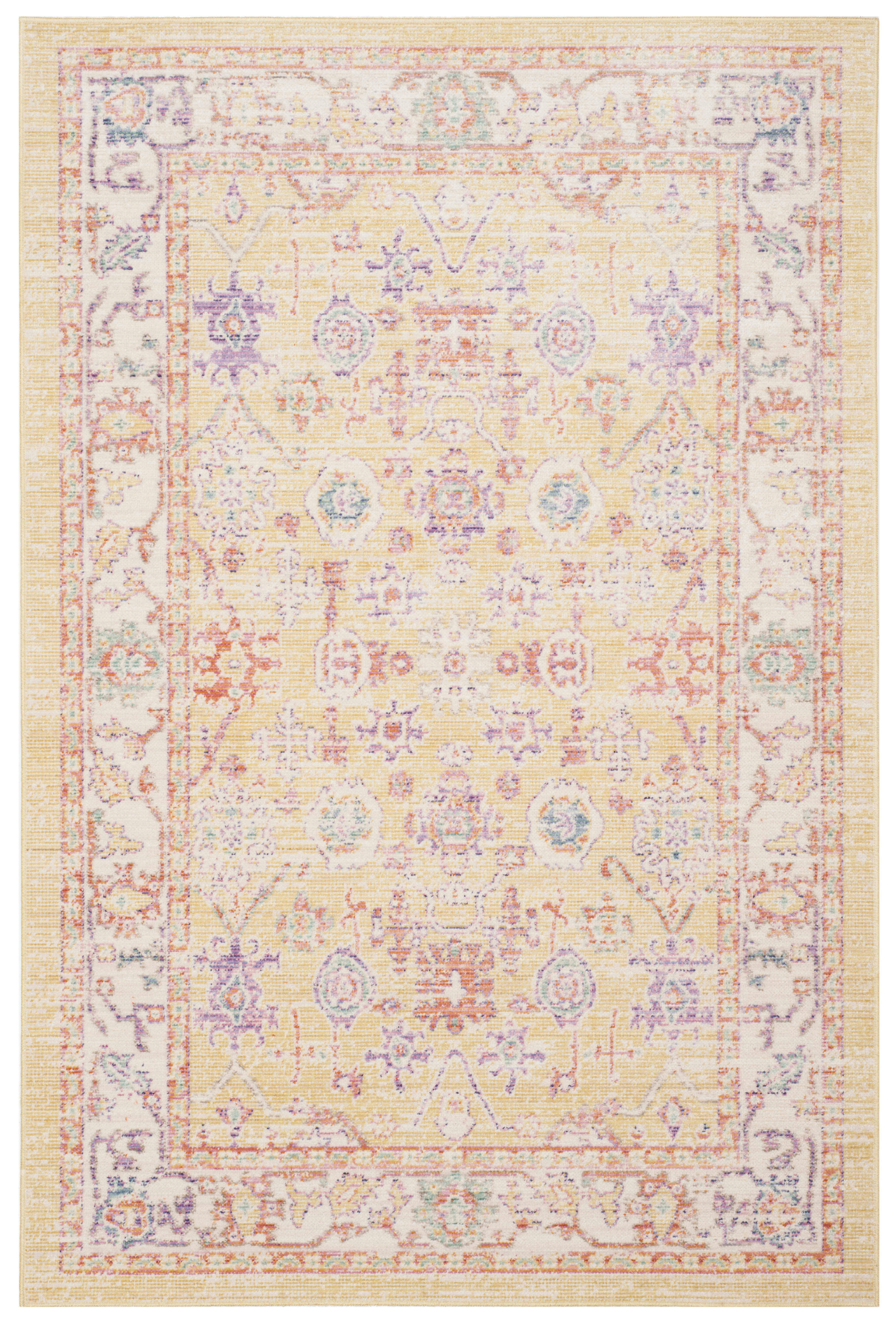 WINDSOR - Tapis de salon interieur en or & lavande, 122 x 183 cm