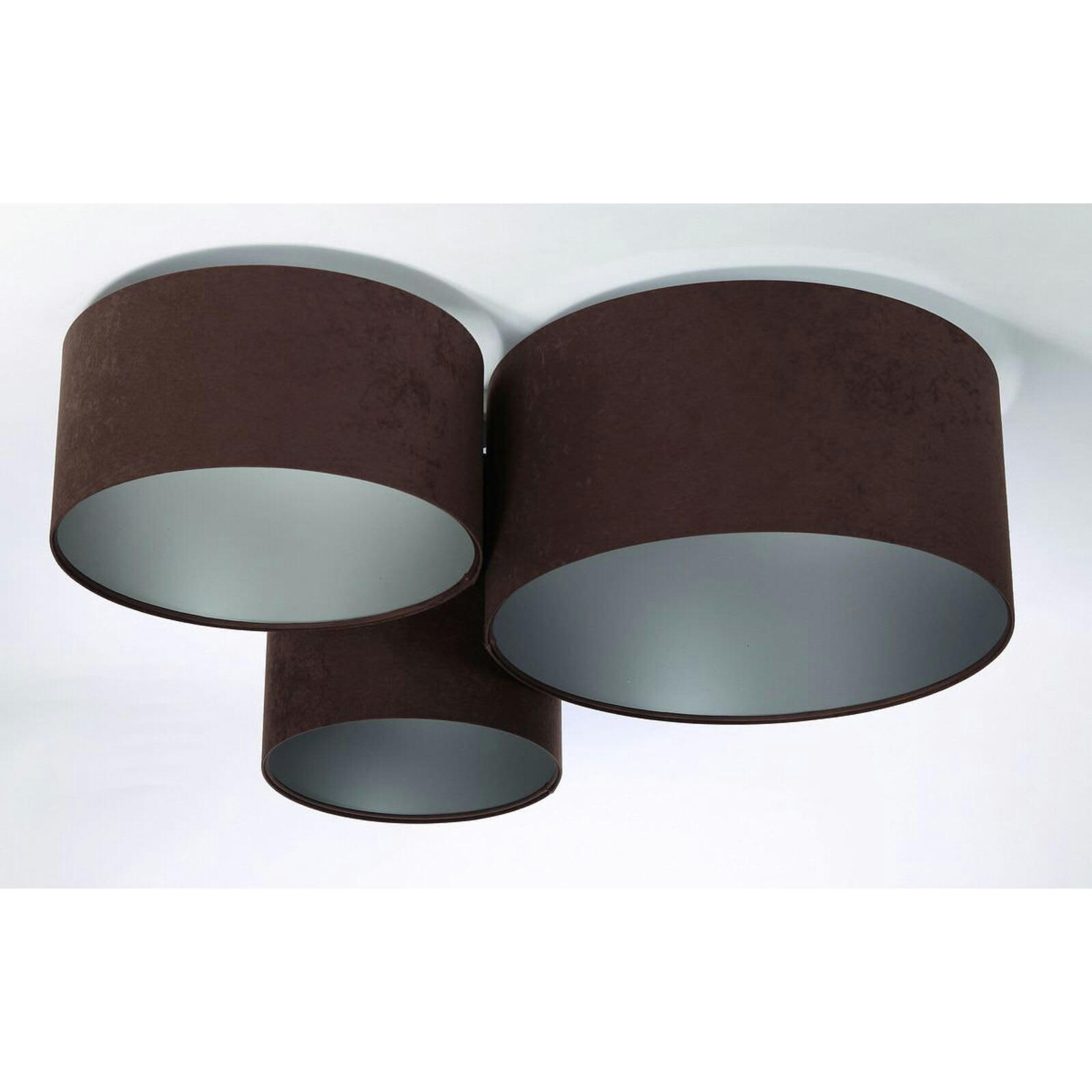 TRIO - Plafonnier Tissu Marron