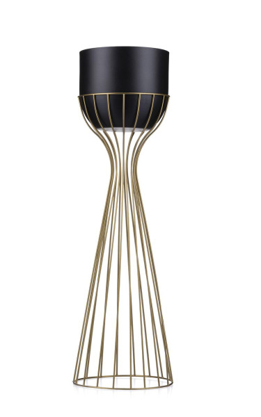 Kwietnik nowoczesny 68 cm złoto czarny GLAMOUR