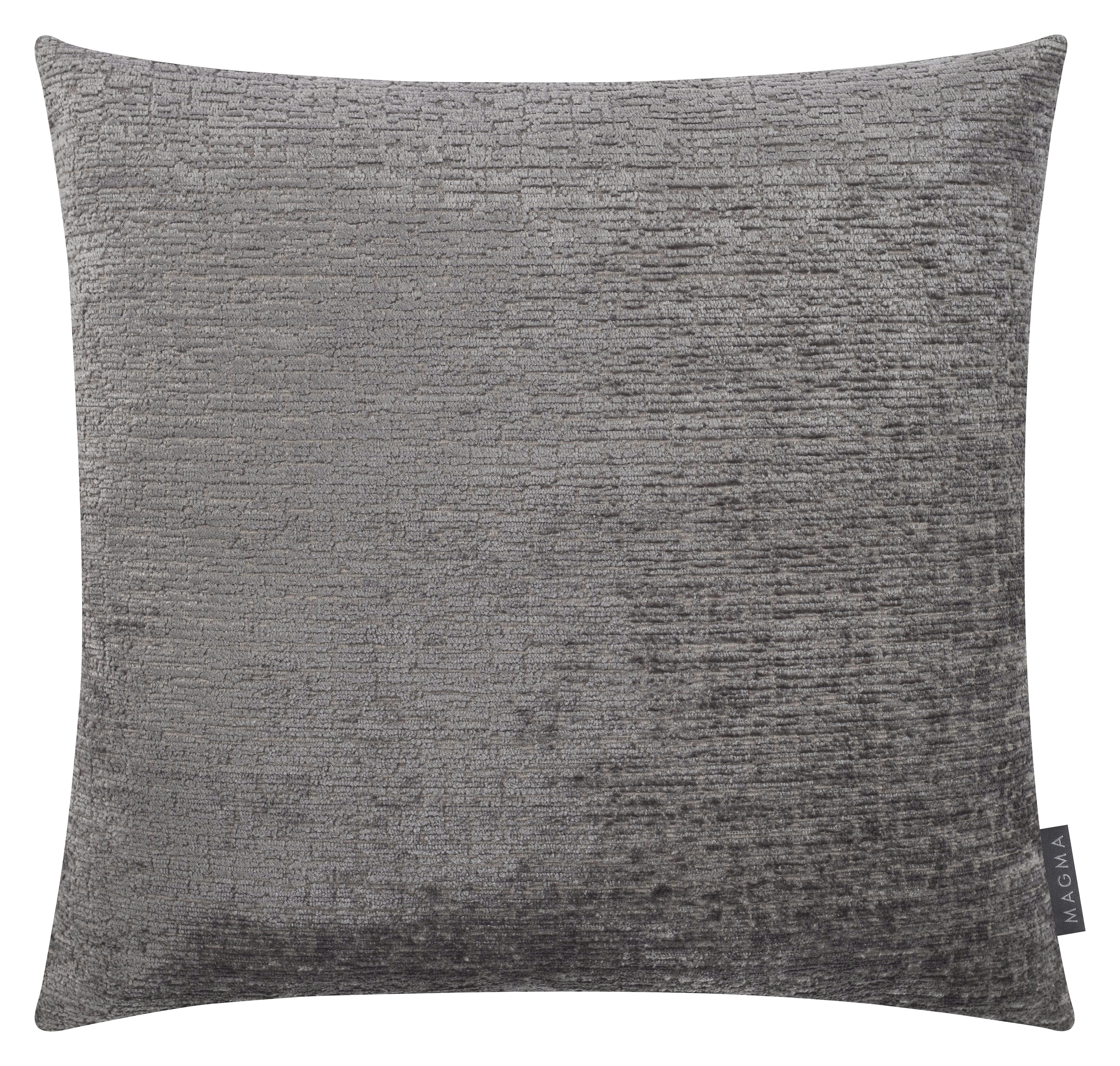 CLOE - Housses de coussin jacquard velours relief anthracite -50x50- Lot de 2