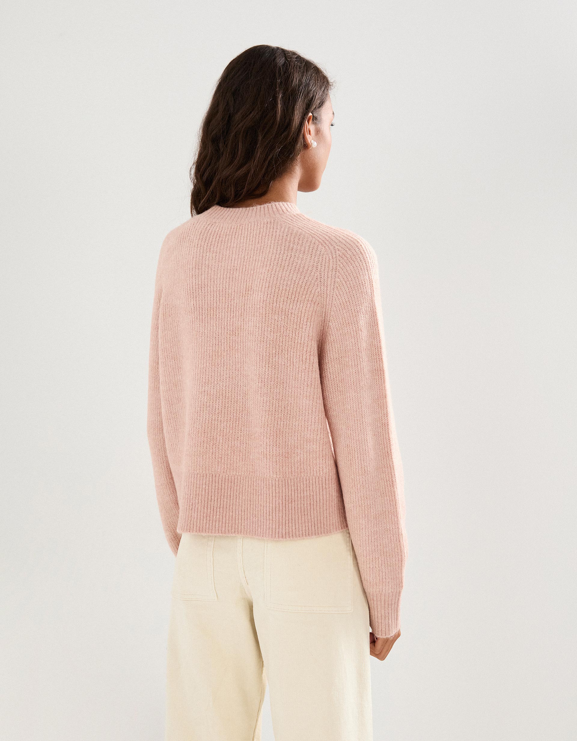Camisola de Malha, Mulher, Rosa Claro